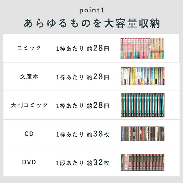 萩原 ブックシェルフ ホワイト RCC-1178WH