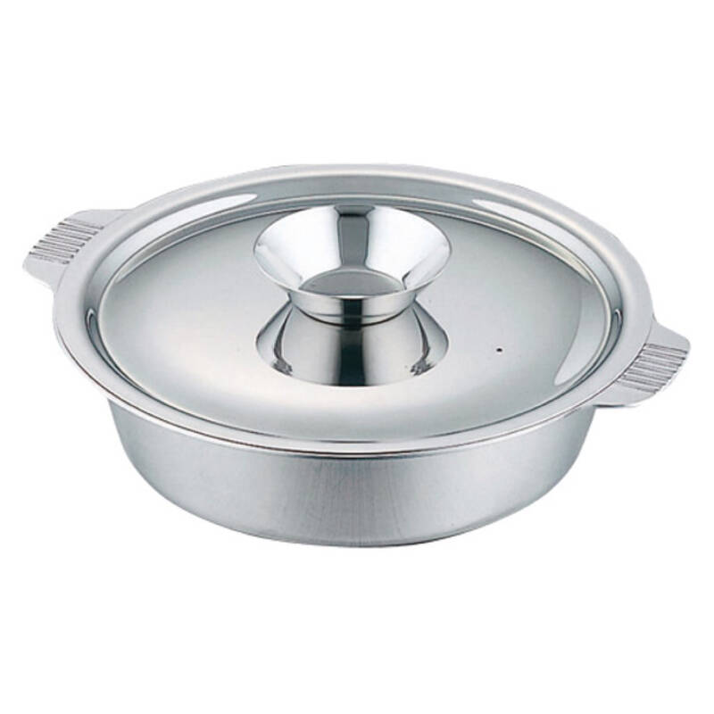 EBMの一覧はこちら■サイズ(mm) ： φ290■内寸1(mm) ： φ232■内寸2(mm) ： 深さ：64■板厚(mm) ： 2.0■重量 ： 1.7kg■容量 ： 2.1L■材質 ： NBステンレスJANCD:4580173257471【銀行振込・コンビニ決済】等前払い決済予定のお客様へ当商品は弊社在庫品ではなく、メーカー在庫品です。在庫確認後に注文確認を行い、お支払いのお願いを送信させて頂きます。休業日、14:00以降のご注文の場合は翌営業日に上記手続きを行います。お時間が掛かる場合がございます。