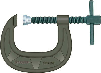 スーパーツール シャコ万力（C型）強力ワイドタイプ 125mm メタリックグレー焼付塗装 CC125E