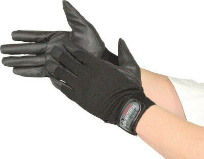 おたふく手袋:ピーユーウェーブ ブラック L K-18-BK-L オレンジブック 4448383