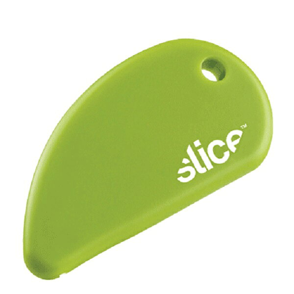 Slice(スライス)の一覧はこちら CDパッケージ、雑誌、保護フィルムを開ける時にイライラしたことありますよね。そのイライラを解決するSliceサーフティーカッターです。コンパクトデザインで、刃先もあまり出ていないので怪我する事があまりございません。シュリンクパッケージやブリスターパッケージも、きれいに安全に切ることが出来ます。商品後部には、ストラップ取付穴もあり、首から掛けて持ち運びできます。商品はマグネット付属ですので、冷蔵庫などにマグネット代わりに貼り付け可能です。刃は、セラミック製です。新聞、パッケージの切り抜きで有れば、10万回使用できます。両利き用。□サイズ：横幅6x高さ3cm□重さ：6g□ボディー：ABS樹脂+滑り止め仕上げ□刃：セラミック（刃の交換は対応しておりません）JANCD:0895142000106【銀行振込・コンビニ決済】等前払い決済予定のお客様へ当商品は弊社在庫品ではなく、メーカー在庫品です。在庫確認後に注文確認を行い、お支払いのお願いを送信させて頂きます。休業日、14:00以降のご注文の場合は翌営業日に上記手続きを行います。お時間が掛かる場合がございます。