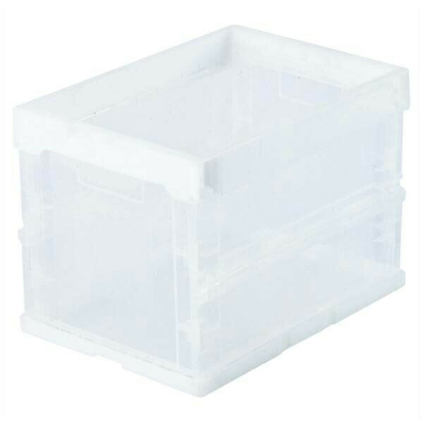 IRIS（アイリスオーヤマ） ハード折りたたみコンテナ 本体 クリア 幅360×奥260×高270mm 容量：20リット..