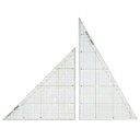 クラウン ノングレアタイプ三角定規 方眼三角定規 1セット CR-HR300 事務用品 文房具 筆記 ファイル 机上整理 梱包 製図 設計 CR-HR300 0...