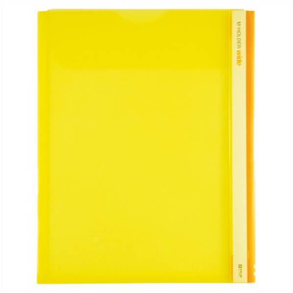 KING JIM（キングジム） Mホルダー A4判タテ型 （マチ20mm） 黄 733W 733Wキイ 事務用品 文房具 筆記具..
