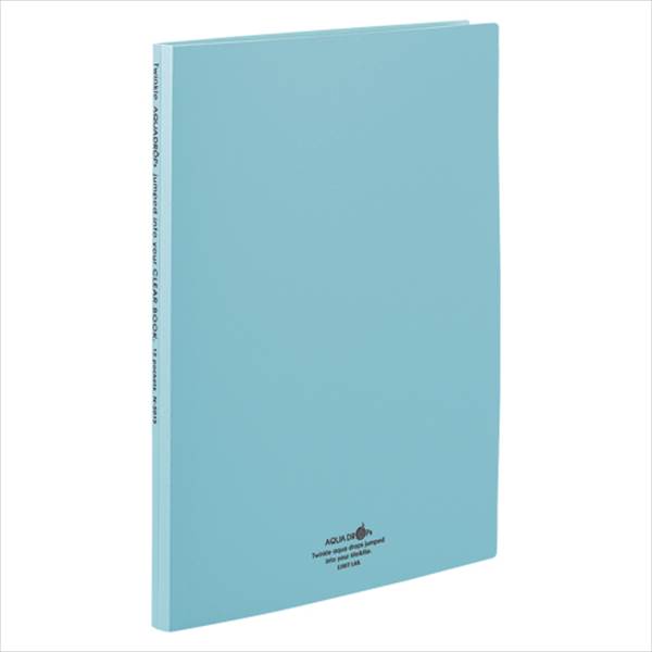 LIHIT LAB.（リヒトラブ） AQUA DROPsクリヤーブック【ポケット交換タイプ】 青緑 N-5015-28 N-5015-28 事務用品 文房具 筆記具 ファイル 机上整理 オフィス A4判タテ型（15ポケット）・30穴 20861