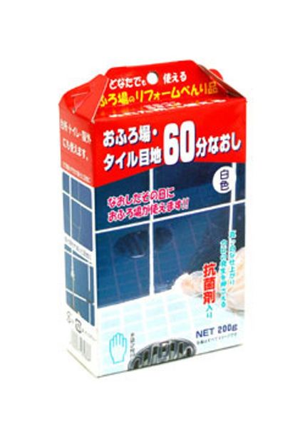 日本ミラコン産業:タイル目地60分 白 200g MR-006 ヒビ割れ 欠け落ち 補修 速乾 お風呂 手入れ メンテナンスのサムネイル