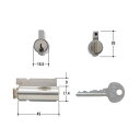 ミズタニ:SHOWA取替用シリンダー SCY-52 鍵 交換用