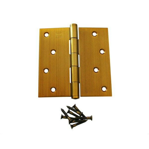 ハイロジック ステンレス義星蝶番 102x102ミリ サテンゴールド 入数1枚 26043