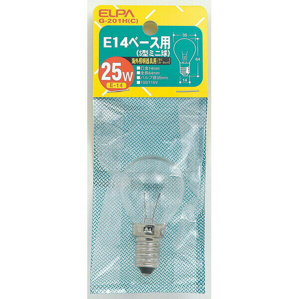 ELPAʥѡ E14Sߥ25W G-201HC