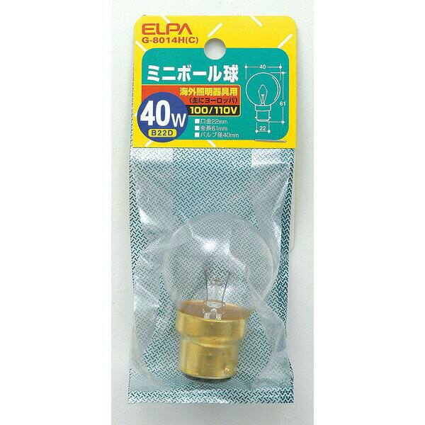 ELPA（エルパ）:ミニボール 40W G-8014H（C）