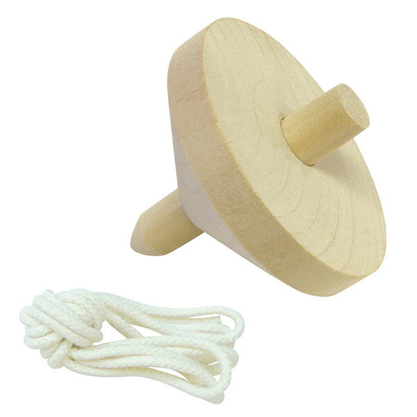 アーテック 木製ゴマ（ヒモ付）無着色 φ65 2431