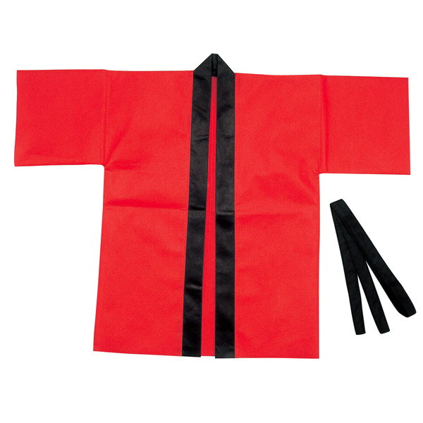 アーテック カラー不織布ハッピ子供用 J 赤 1288 運動会 発表会 イベント