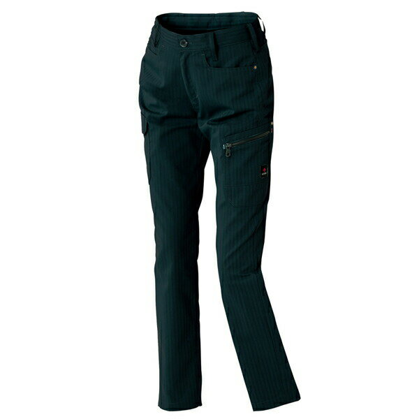 AITOZ（アイトス） エアレットヘリンボン レディースカーゴパンツ （ノータック） カーキブラック 4L 60626 女子用カーゴパンツ 女子脇ポケット付パンツ ノータック 帯電防止 60626