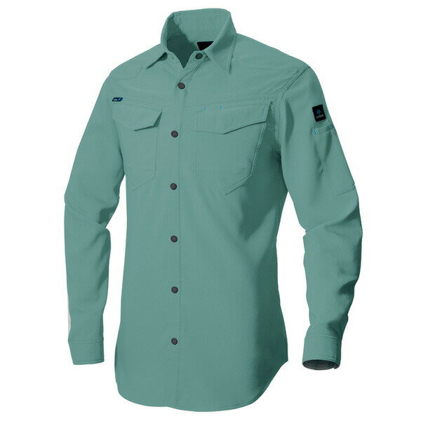 AITOZ（アイトス） アジト軽量ストレッチ 長袖シャツ （男女兼用） （薄地） ターコイズ 3L 2935