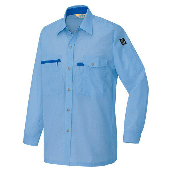 AITOZ（アイトス） エコT/Cマルチワーク 長袖シャツ （男女兼用） （薄地） サックス M 5365