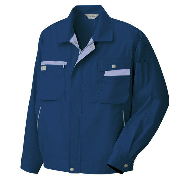 AITOZ（アイトス） ムービンカット 長袖サマーブルゾン ネイビー×ミストバイオレット L 5320 春夏用長..