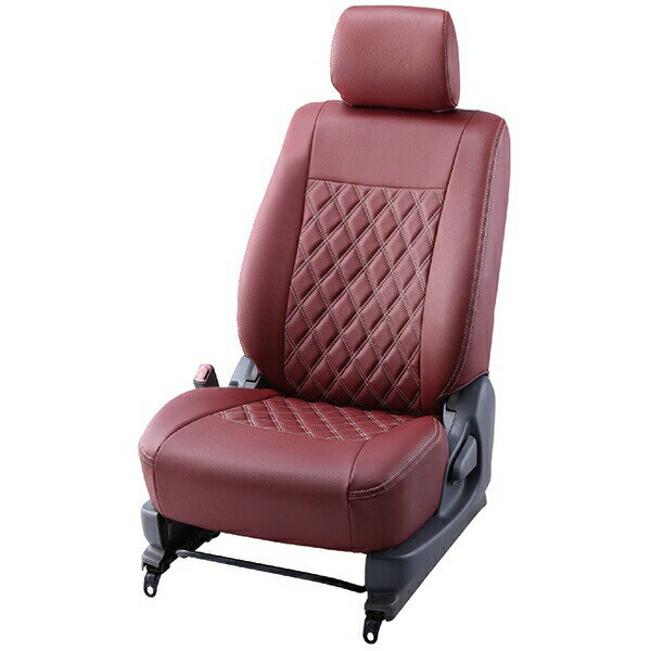 【メーカー直送】BELLEZZA（ベレッツァ） Wild Stitch ワイルドステッチ シートカバー（ワインレッド×WH）MH34/44S ワゴンR/スティン BEWSS609WR1