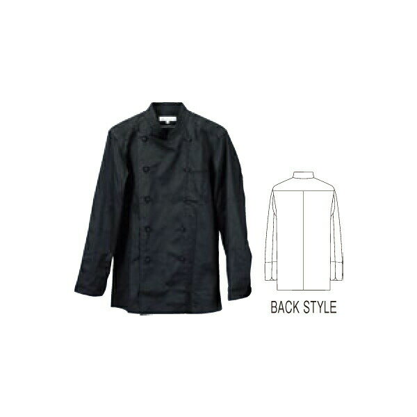 EBM コックコート（男女兼用）BA-1041-9 ブラック L 3703930
