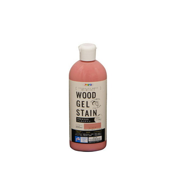 アサヒペン:水性WOODジェルステイン300MLローズピンク - 塗料 水性 ジェル ステイン