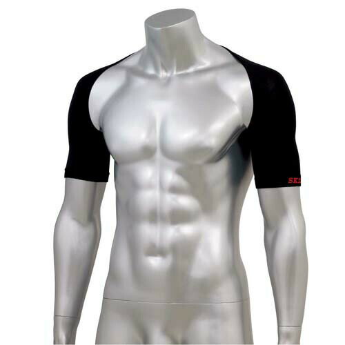 SK11(エスケー11)の一覧はこちら適度なコンプレッション(着圧)とテーピング効果により各部位をサポートし、作業者の疲労を軽減します。【用途】肩の負担軽減。【機能】汗のべとつきなどを防ぐ吸水速乾素材を採用し快適な作業を継続できます。消臭抗菌効果もあり、汗のにおいも気にせずに作業が継続できます。姿勢の矯正と腕の重量軽減により肩こりを和らげます。薄手タイプでフィット感が良く、動きやすいです。肩関節を後ろに引き寄せることにより胸を張る姿勢が自然ととれる肩関節サポートと、腕をサポートし僧帽筋への負担を軽減する筋肉サポート付きです。【仕様】●サイズ：M(上腕最大囲25～29cm)。●色：黒。●着圧。●吸水。●抗菌。●防臭。【材質】●ナイロン。●ポリウレタン。【注意事項】使用中・使用後にからだに異常を感じた場合は直ちに使用を中止してください。指定の部位以外には使用しないでください。サイズの合わないものは使用しないでください。就寝中には使用しないでください。部分的に強い力が加わると破れ等の恐れがありますのでご注意ください。【商品サイズ】縦(mm)　5横(mm)　625高さ(mm)　110【商品重量】重量(g)　57JANCD:4977292392600【メール便対応】その他、配送方法をお選び頂く事は出来かねます。合計金額による送料無料対象外の商品です。【銀行振込・コンビニ決済】等前払い決済予定のお客様へ当商品は弊社在庫品ではなく、メーカー在庫品です。在庫確認後に注文確認を行い、お支払いのお願いを送信させて頂きます。休業日、14:00以降のご注文の場合は翌営業日に上記手続きを行います。お時間が掛かる場合がございます。