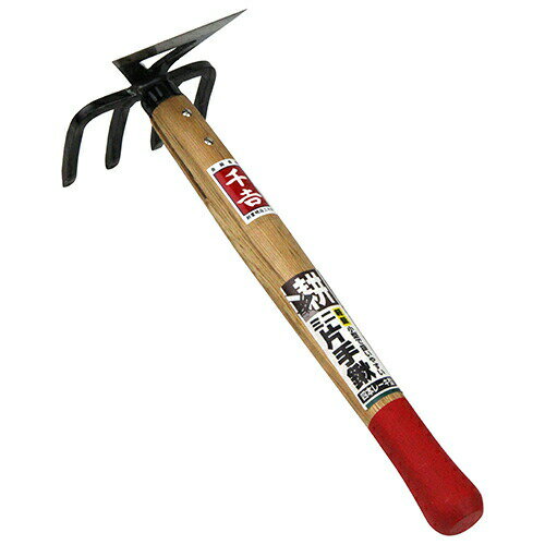 千吉 ミニ片手鍬 4本レーキ型 ヨンホンレーキ 4977292619080