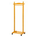 萩原:ハンガーラック VR-7237NA【メーカー直送品】 ハンガーラック 省スペース 木製 キャスター付き VR-7237NA おしゃれ 天然木 パイン材 キャスター付き ワードローブ 衣類収納 洋服掛け ハンガー掛け コートハンガー