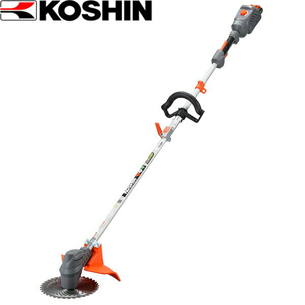 工進（KOSHIN）:充電式草刈機 ループハンドル リチウムイオンバッテリー 18V バッテリー、充電器付 SBC-1825L【メーカー直送品】 KOSHIN こうしん 草刈 静か バッテリー 充電 分割 ループ スマートコーシン バッテリー、充電器付