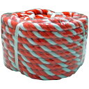 まつうら工業 アクリル紅白ロープ 12mmΦX20m 丸巻きパック RED/WH 12-20