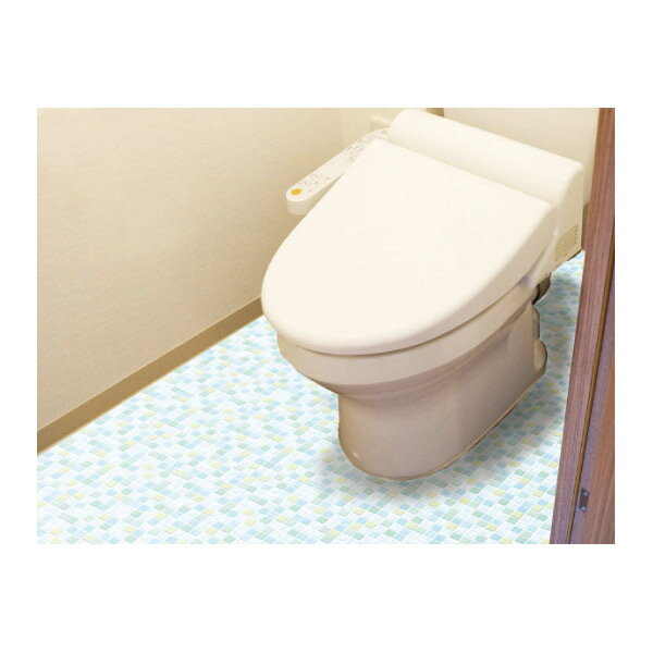 【法人限定】明和グラビア:防水模様替えシート トイレ床全面用 LB 90cm×200cm BKTT-90200【メーカー直送品】