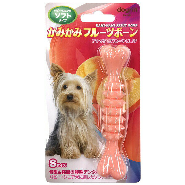 スーパーキャット かみかみフルーツボーン ソフト パピー・シニア用 ピーチ S DM-450