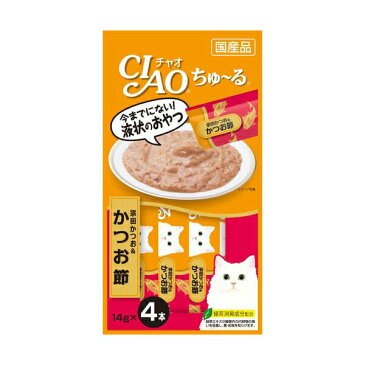 【未定】いなばペットフード:CIAO ちゅ~る 宗田かつお&かつお節 14g×4本 4SC-75 猫用 フード おやつ チャオ ちゅーる 鰹 かつお 魚 ちゅ〜る 宗田かつお＆かつお節 4SC-75