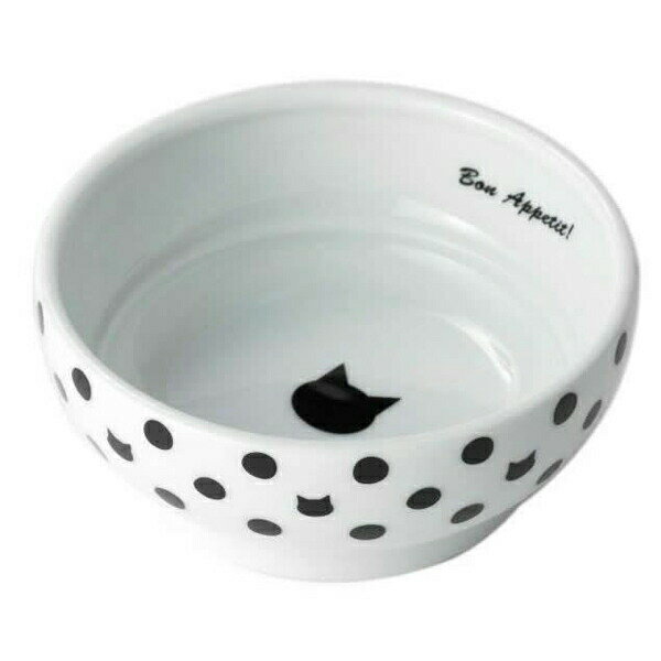 猫壱 ハッピーダイニング フードボウル 水玉 DC-0705-01 猫壱 猫 食器 食事 エサ皿 器 エサ入れ 水玉 DC-0705-01