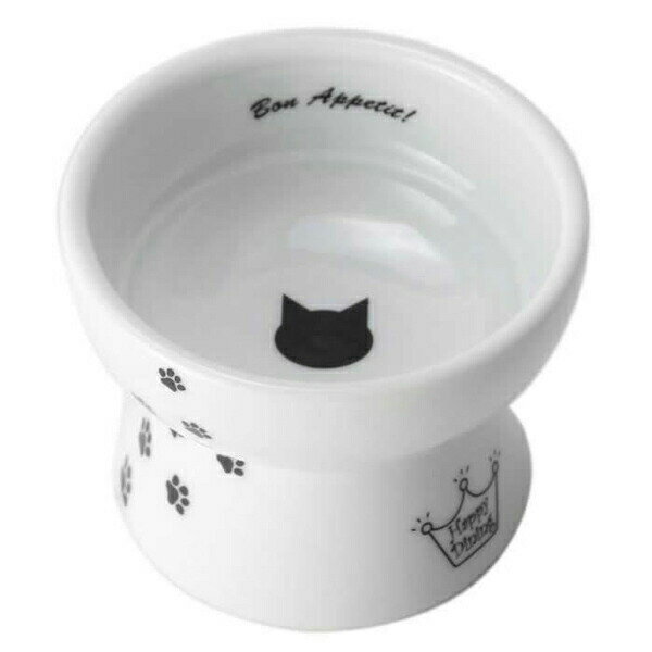 猫壱 ハッピー おやつ皿 猫柄 DC-0706-02 猫壱 猫 食器 食事 おやつ 器 エサ入れ 猫柄 DC-0706-02