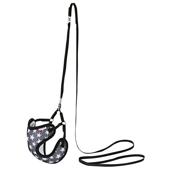 ペティオ ARFashion スターベストハーネスリード SS ブラック W55417 犬具 ハーネス 胴輪 リード 引き..