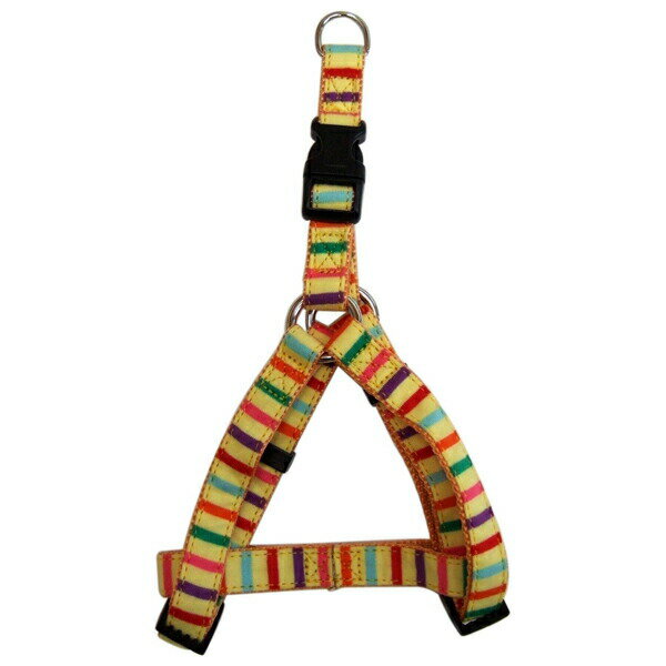 岡野製作所 ストライプハーネス #15 マルチイエロー 4907733013962 岡野 ONS ハーネス 胴輪 お散歩 お出かけ ストライプ ＃15