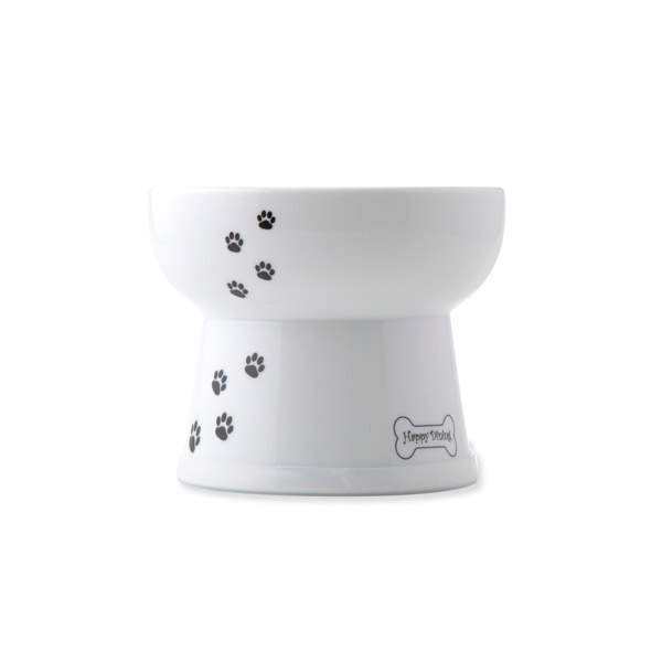 猫壱 ハッピーダイニング 脚付ウォーターボウル 犬柄・犬用 シリコン付き 4580471864319