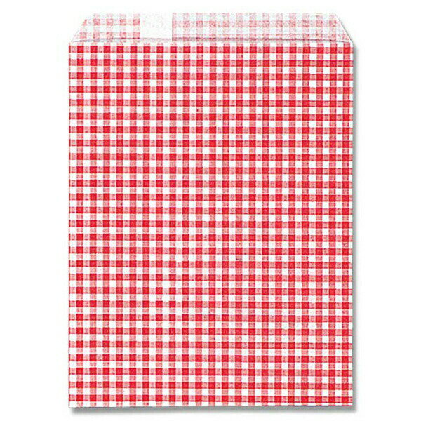 HEIKO（ヘイコー）:紙袋 柄小袋 Rタイプ R-70 ギンガムミニ赤 200枚 006521205 平袋 紙平袋 無地 紙袋 柄小袋 R 袋 ふくろ 平袋