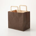 HEIKO(ヘイコー) 手提げ紙袋 フラットチャームバッグ 平手 220-1 未晒ブラウン 50枚入り 003277320(3)