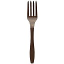 ホウケン産業 プラスチックフォーク 16cm ブラウン 単袋 100本入 004514169