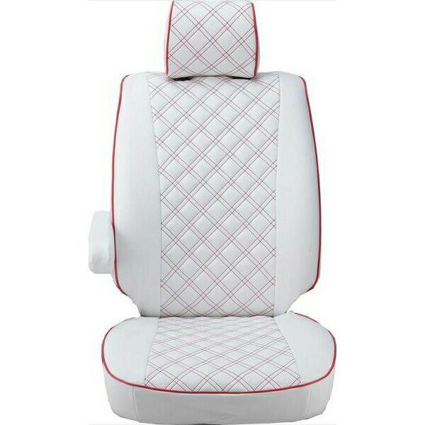 Clazzio（クラッツィオ） シートカバー（キルティングタイプ）（ホワイト×レッド） トヨタ ポルテ/スペ..