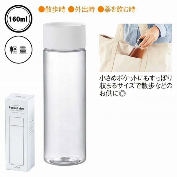 【メーカー直送】ストア・エキスプレス ポケットサイズクリアボトル（ホワイト）（60個） 9P-408-62-1