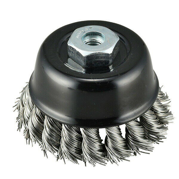 イチネンアクセス カップブラシ SUS線 ヒネリ ローズタイプ　φ75mm×M10 線径 0.50mm 00029168 イチネン..