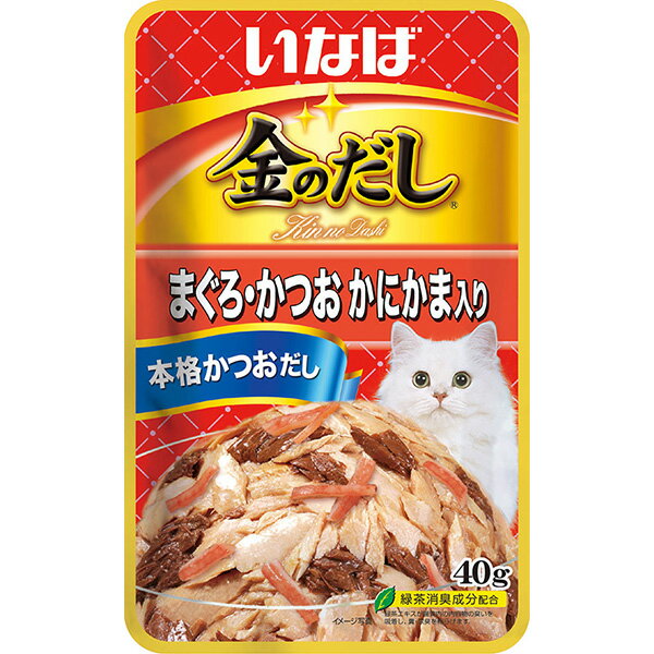 いなばペットフード いなば 金のだしパウチ まぐろ・かつお かにかま入り 40g 4901133811654