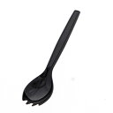 HEIKO(ヘイコー) プラスチックフォークスプーン 16cm 単袋 黒 004513025