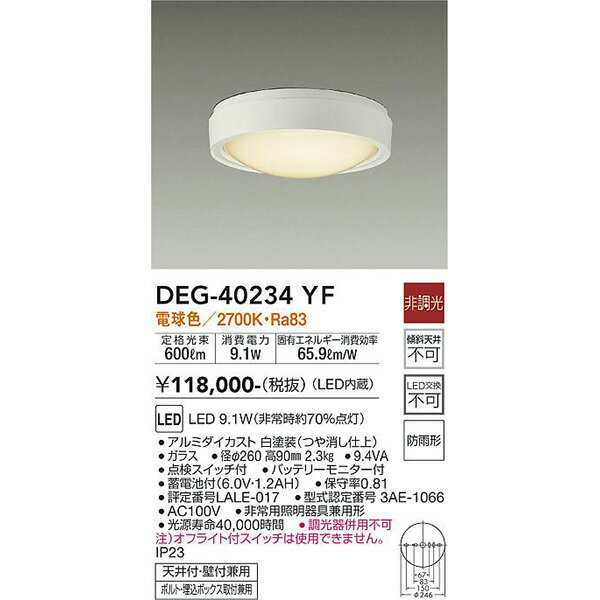 ڥ᡼ľŵ LEDɺҾ DEG-40234YF