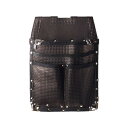 ふくろ倶楽部:かりわく釘袋 材質/規格:牛 本革(型押し) 色:黒 LEG-330(4)