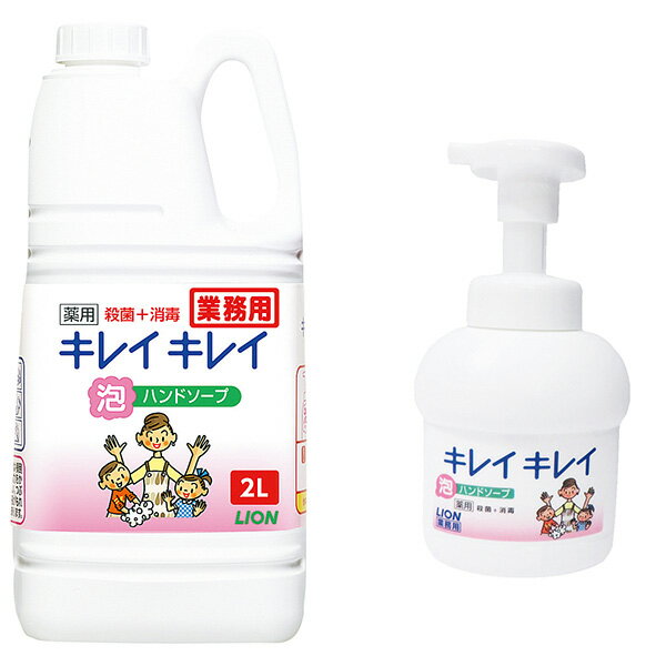 EBM ライオン キレイキレイ 薬用泡ハンドソープ 2L 専用ポンプ付 1065610