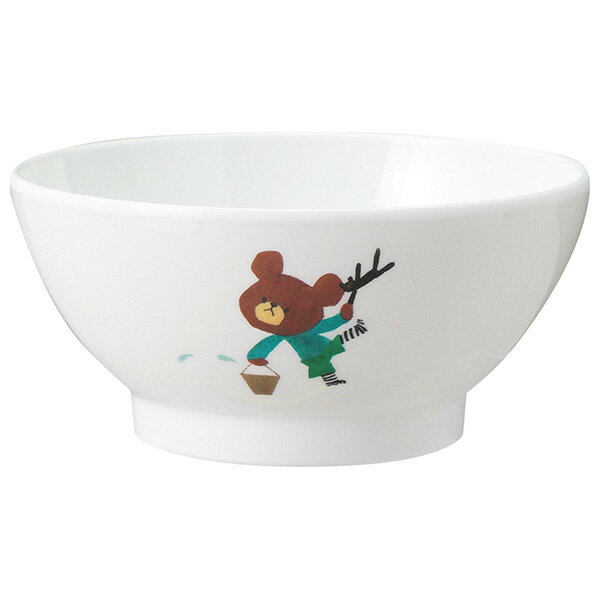 関東プラスチック工業 メラミン食器 くまのがっこう｢ジャッキーのたからもの｣飯椀（身）CM-7TA 1263070