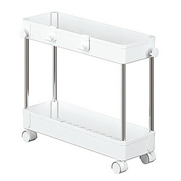 パール金属 リプラス ストレージカートスリム2段ホワイト N-7944