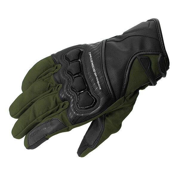 KOMINE（コミネ）:GK-843 ハイプロテクトウインドプルーフグローブHG Olive XL 06-843-OL-XL
